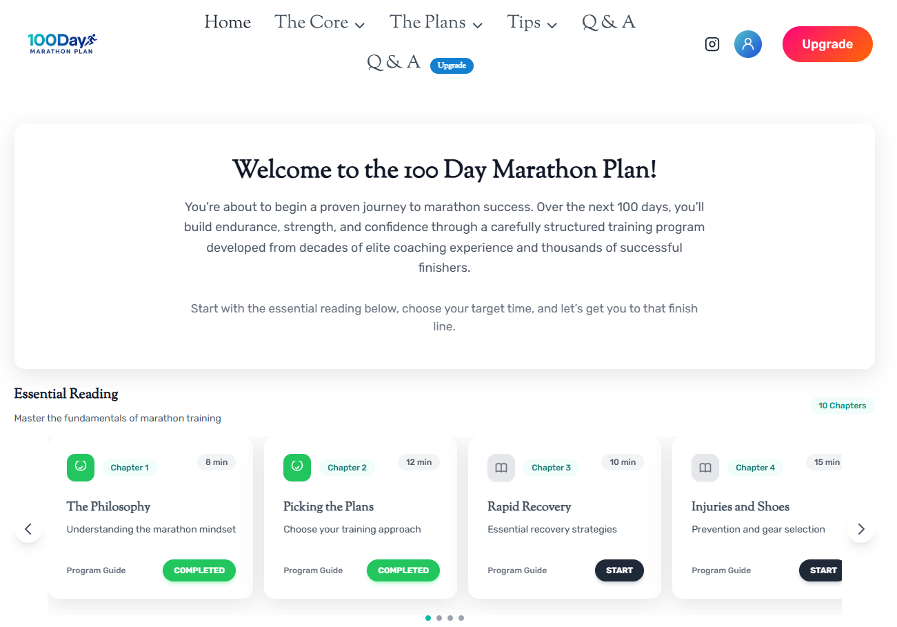 100 Day Marathon Dashboard